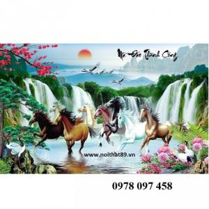 Tranh ngựa - tranh gạch 3D