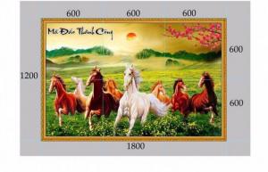 Tranh gạch phong thủy phòng khách