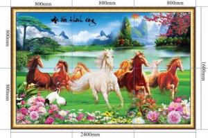 Tranh gạch phong thủy phòng khách