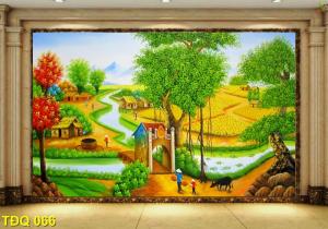 Tranh phong cảnh - tranh gạch quê hương