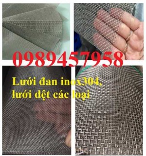 Lưới Inox đan ô 3x3, 5x5, 10x10, 12x12, 20x20, 30x30, 50x50 INOX 304, Inox 201, Inox 316