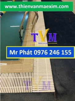 Vĩ nhựa mương tràn hồ bơi rộng 30cm