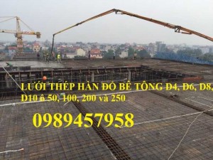 Lưới thép hàn Phi 8 ô 200x200, A8 a 200x200, D8 a 200x200, Lưới đổ bê tông phi 8