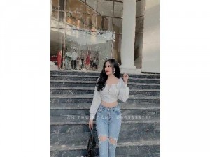 Áo len khóa Quảng Châu tay dài phồng SC