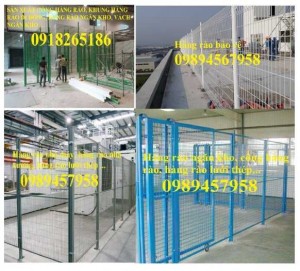 Gia công hàng rào khung di động, Hàng rào chắn công ty, Hàng rào ngăn kho sơn tĩnh điện