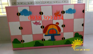 Kệ xây dựng,kệ đồ chơi cho bé mầm non