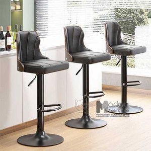 CB2266-P | Ghế bar tăng giảm nệm simili lưng gỗ hiện đại tại HCM