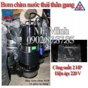 Máy Bơm Chìm Nước Thải Thân Gang - Bơm Thoát Nước Ngập - Bơm Bùn Loãng - NTP PUMP - Giá Cực Tốt
