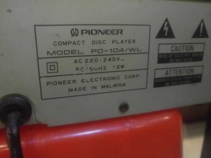 Đầu CD Pioneer PD-104 hàng bãi .