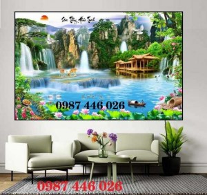 Gạch tranh thác nước HP98
