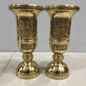 Đôi ống đựng hương bằng đồng cao cấp