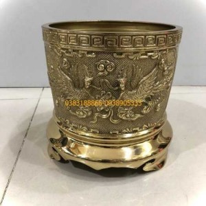 Bát hương bằng đồng vàng dk 20cm
