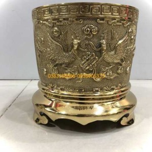 Bát hương bằng đồng vàng dk 20cm