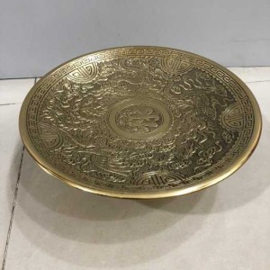 Đĩa đựng trái cây thờ cúng bằng đồng dk 30cm