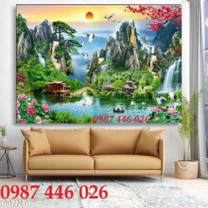 Tranh gạch sơn thủy hữu tình- HP1624