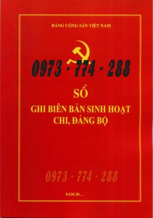 Sổ ghi biên bản sinh hoạt chi bộ bìa da