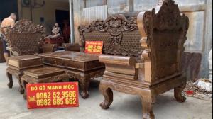 Bộ Bàn Ghế Phòng Khách Hoàng Gia Gỗ Mun Đuôi Công - Gọi 0962523566 (24/24) dogomanhmoc.com