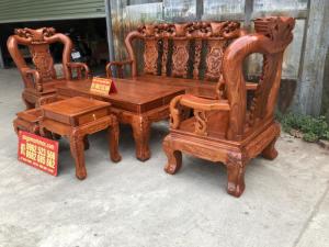 Bàn Ghế Phòng Khách Minh Quốc Đào Gỗ Hương