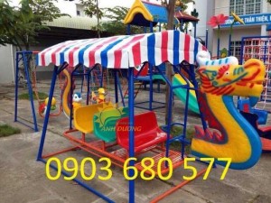 Chuyên sản xuất xích đu thuyền rồng dành cho trường mầm non, công viên, khu vui chơi