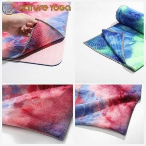 Khăn Trải Thảm Yoga Phủ Hạt Cao Su Non Họa Tiết Màu Loang Nature