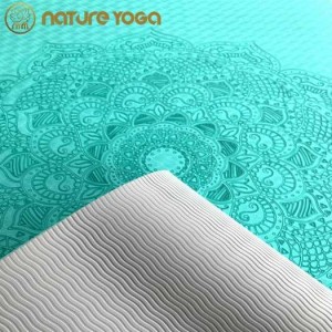 Thảm Yoga Hoa Văn Mandala Bám Tốt Nature 6mm 2 lớp Cao Cấp