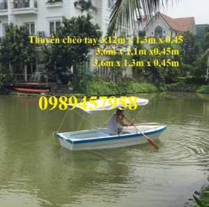 Thuyền chèo tay cho 3người, Thuyền composite câu cá