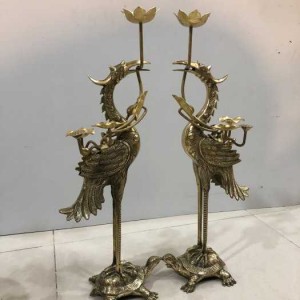 Đôi hạc thờ cúng bằng đồng nguyên chất