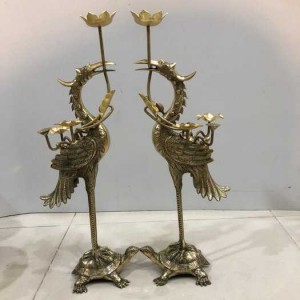 Đôi hạc thờ cúng bằng đồng nguyên chất