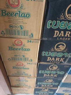 Bia Lào Đen 330ml, 24 chai 6,5% Cồn.