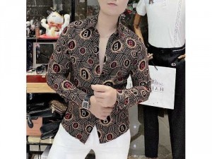 Áo sơ mi nam nữ B tròn sọc TMMS4443