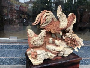 Tượng gỗ Gia đình kê _ Mỹ nghệ Âu Lạc
