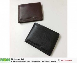 Ví Da Bò Nam Bóp Da Sang Trọng Classic Line 100% Da Bò Thật