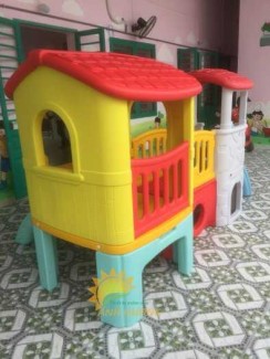 Cung cấp bộ cầu trượt nhựa dành cho trẻ em mầm non giá cực SỐC
