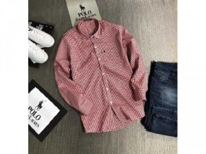 Áo sơ mi nam nữ dài tay Plo caro nhí4494