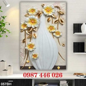 Tranh gạch men bình hoa ngọc HP62