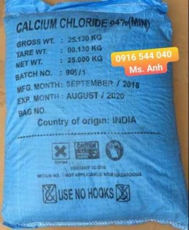 Nhập khẩu trực tiếp CaCl2 hàng Ấn Độ, khoáng canxi cho tôm cá