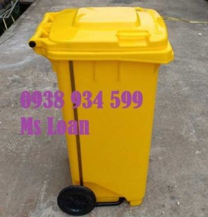 Thùng rác đạp chân 120 lít nhựa hpde