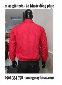 Sỉ áo khoác gió trơn màu đỏ