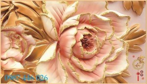 Gạch 3d, tranh hoa ốp tường HP591