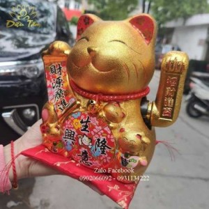 Mèo thần tài phong thuỷ vàng kim