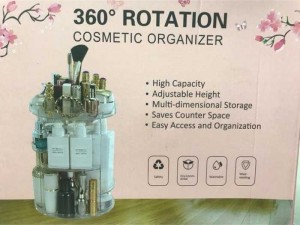 Kệ đựng mỹ phẩm xoay 360 độ 3 tầng