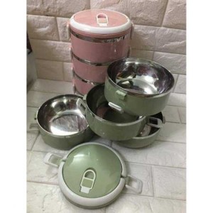 Hộp cơm giữ nhiệt lúa mạch 4 tầng