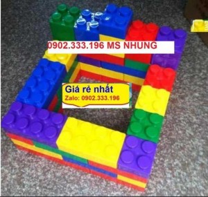 Bán đồ chơi xếp hình bằng nhựa khối lớn, đồ chơi xếp hình khu vui chơi to