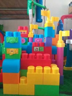 Bán đồ chơi xếp hình bằng nhựa khối lớn, đồ chơi xếp hình khu vui chơi to