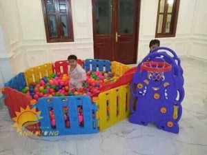 Chuyên bán nhà banh nhựa trong nhà dành cho trẻ em mầm non giá TỐT