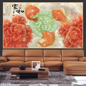 Gạch tranh-gạch tranh hoa mẫu đơn 3D