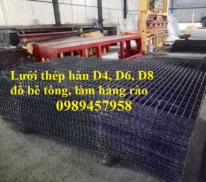 Lưới thép hàn chống thấm D3, D4, Lưới chống nứt bê tông phi 3, phi 4 a 200x200, 300x300