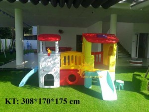 Cầu trượt trẻ em bằng nhựa cho trường mầm non, khu vui chơi, gia đình