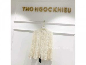 Áo kiểu nữ ren trắng tiểu thư Quảng Châu
