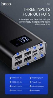 Pin dự phòng Hoco J46A 20000mah 4 cổng USB 2.0A màn hình led mới